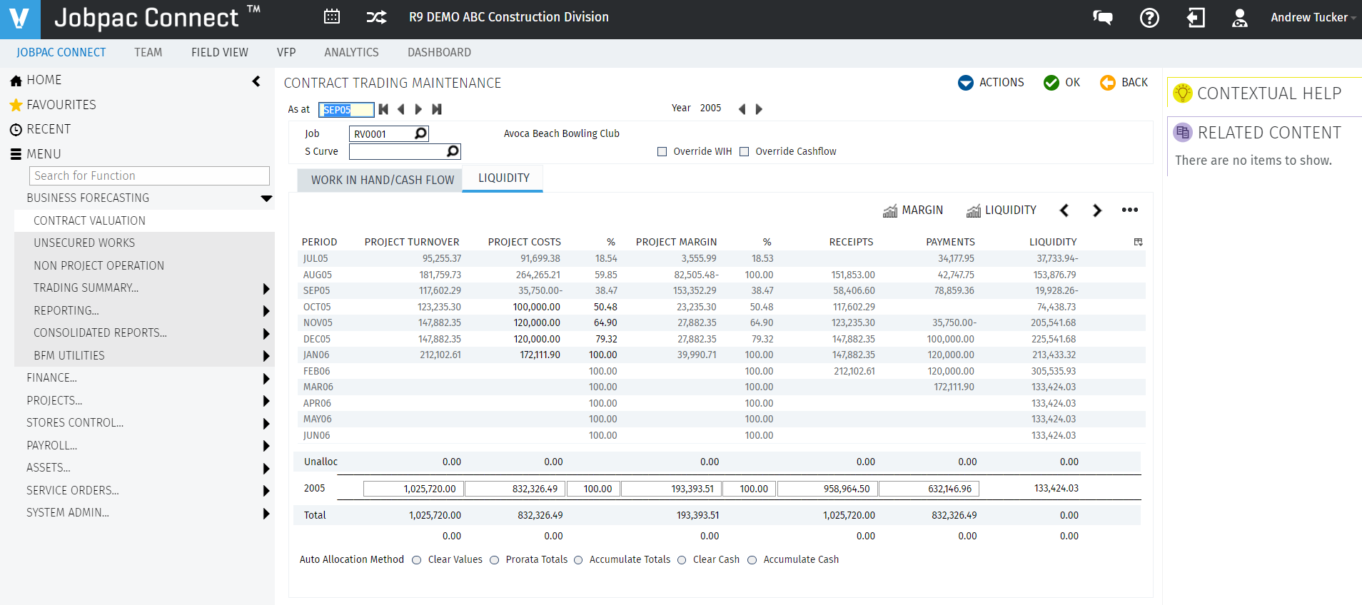 screenshot of Jobpac Connect
